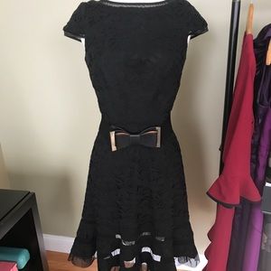 Joseph Ribkoff black lace dress size 6